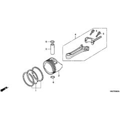 Honda HRG415C3 (IZY) - SDEE - MABF 1400001- Piston/Connecting Rod Diagram