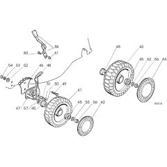 Honda HRG415CSD (1999) - SDI - MABF 8900001-8999999 Wheels and Height Adjusting  Diagram