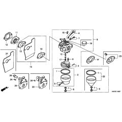 Honda HRG465C2 - PDEE/A - MADF 1100001-1399999 Carburettor Diagram