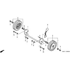 Honda HRG465C2 - PDEE/A - MADF 1100001-1399999 Rear Wheel - Push (PDEE only) Diagram