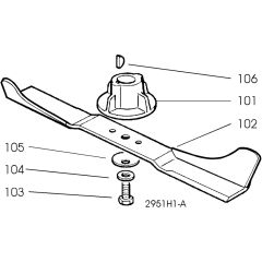 Honda HRG465CPD (2000) - PDI - MADF 8000001-8099999 Blade Assy Diagram