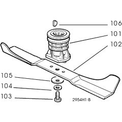 Honda HRG465CSD (1999) - SDI - MADF 8900001-8999999 Blade Assy Diagram