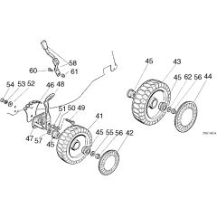 Honda HRG465CSD (1999) - SDU - MADF 8900001-8999999 Wheels and Height Adjusting  Diagram