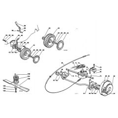 Honda HRG465SD (1996) - SDE - MADF 8600001-8699999 Wheel/Transmission/Blade Diagram