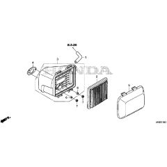 Honda HRG466C1 - PKEH -  Air Cleaner Diagram