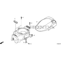 Honda HRG466C1 - PKEH -  Fan Cover Diagram