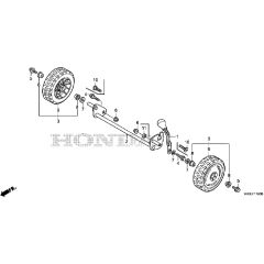 Honda HRG466C1 - PKEH -  Front Wheels Diagram