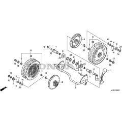 Honda HRG466C1 - SKEH -  Rear Wheel Diagram