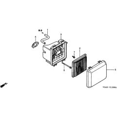 Honda HRG536C1 - SDEA/A - MZCG 6600001-6699999 Air Cleaner Diagram