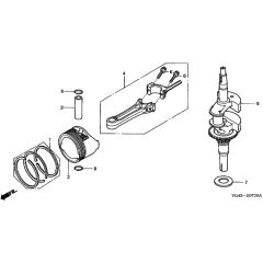 Honda HRG536C1 - SDEA/A - MZCG 6600001-6699999 Crankshaft/Piston Diagram