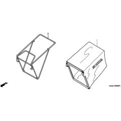 Honda HRG536C1 - SDEA/A - MZCG 6600001-6699999 Grass Bag Diagram