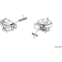 Honda HRG536C1 - SDEA/A - MZCG 6600001-6699999 Label Diagram