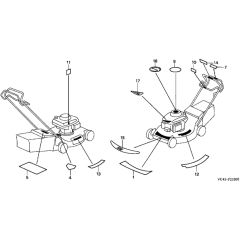 Honda HRG536C1 - SDEA/A - MZCG 6600001-6699999 Label (2) Diagram