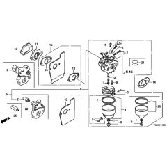 Honda HRG536C6 - SDEA - MZCG 7660001- Carburettor Diagram