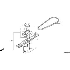 Honda HRG536C6 - SDEA - MZCG 7660001- Drive Pulley Diagram