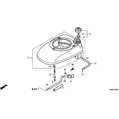 Honda HRG536C6 - SDEA - MZCG 7660001- Fan Cover Diagram