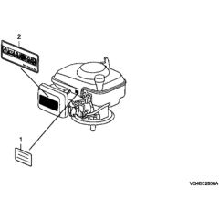 Honda HRG536C6 - SDEA - MZCG 7660001- Label Diagram