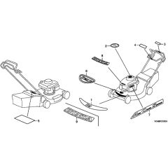 Honda HRG536C6 - SDEA - MZCG 7660001- Label (2) Diagram