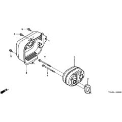 Honda HRG536C6 - SDEA - MZCG 7660001- Muffler Diagram