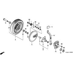 Honda HRG536C6 - SDEA - MZCG 7660001- Rear Wheel Diagram