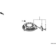 Honda HRG536C - SDE - MZCG 6000001-6299999 Recoil Starter Diagram