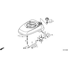 Honda HRX426C - PDE - MATF 1000001- Fan Cover Diagram