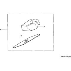 Honda HRX426C - PDE - MATF 1000001- Mulching Kit Diagram