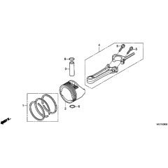 Honda HRX426C - PDE - MATF 1000001- Piston Diagram