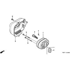 Honda HRX426C - QXE - MATF 1030001- Muffler Diagram