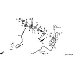 Honda HRX426C - SXE - MATF 1030001- Throttle Lever Diagram