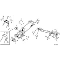 Honda HRX476C1 - PKEE - MASF 1130001- Label (2) Diagram