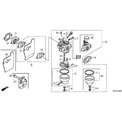 Honda HRX476C1 - VKEE - MASF 1130001- Carburettor Diagram