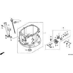 Honda HRX476C2 - QYEH -  Crankcase Diagram