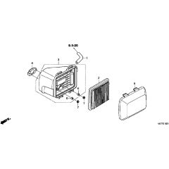 Honda HRX476C2 - VYEH -  Air Cleaner Diagram