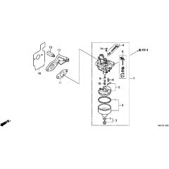 Honda HRX476C2 - VYEH -  Carburettor Diagram