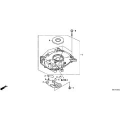 Honda HRX476C2 - VYEH -  Crankcase Cover Diagram