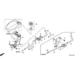 Honda HRX476C2 - VYEH -  Fuel Tank Diagram