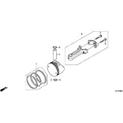 Honda HRX476C2 - VYEH -  Piston  Diagram