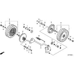 Honda HRX476C2 - VYEH -  Rear Wheels Diagram