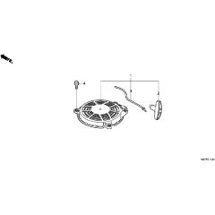 Honda HRX476C2 - VYEH -  Recoil Starter Diagram