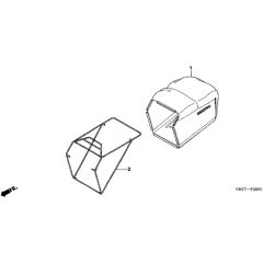 Honda HRX537C1 - HXEA - MAGA 1300001-1399999 Grass Bag Diagram