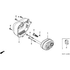 Honda HRX537C1 - HXEA - MAGA 1300001-1399999 Muffler Diagram