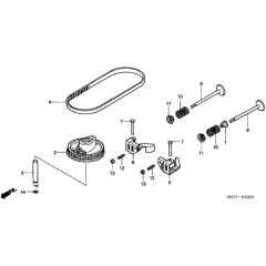 Honda HRX537C1 - VYEA - MAGA 1300001-1399999 Camshaft Pulley Diagram