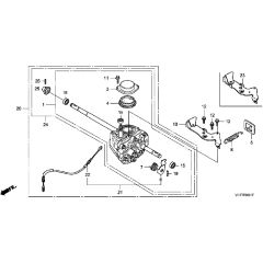 Honda HRX537C6 - HZEA -  Transmission Diagram