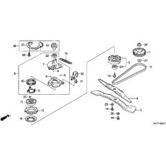 Honda HRX537C6 - VYEA -  Rotary Diagram