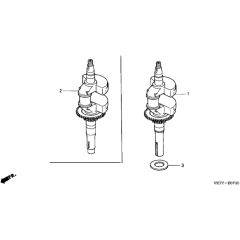 Honda HRX537C - HXE - MAGA 1000001-1299999 Crankshaft Diagram