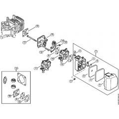 Genuine Stihl HS45 2-MIX / F - Air Filter, Spacer Flange 2-MIX