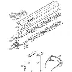 Genuine Stihl HS45 2-MIX / S - Cutter Bar, Tools