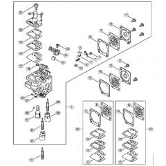 Genuine Stihl HS46 C-E / G - Carburetor C1T-S195