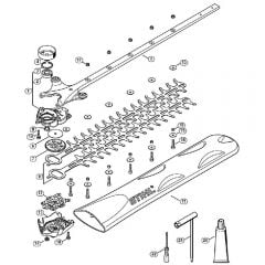 Genuine Stihl HS46 C-E / L - Gear Head, Cutter Bar 450 mm